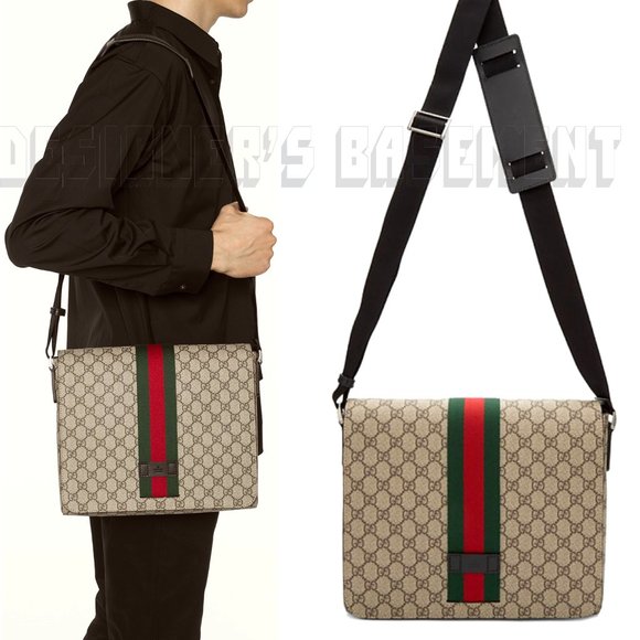 GUCCI black Micro Guccissima embossed leather Messenger crossbody shoulder Bag - Picture 8 of 8